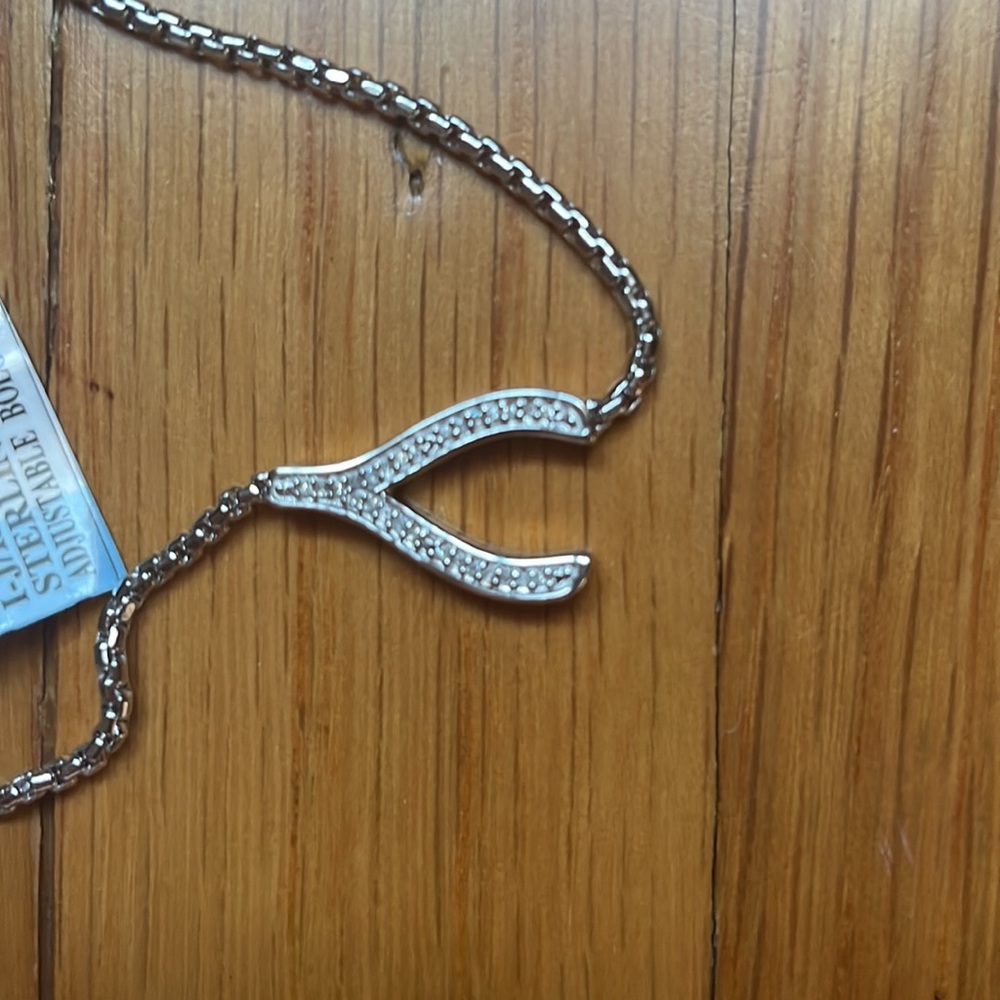 STERLING SILVER Wishbone Bracelet - NWT